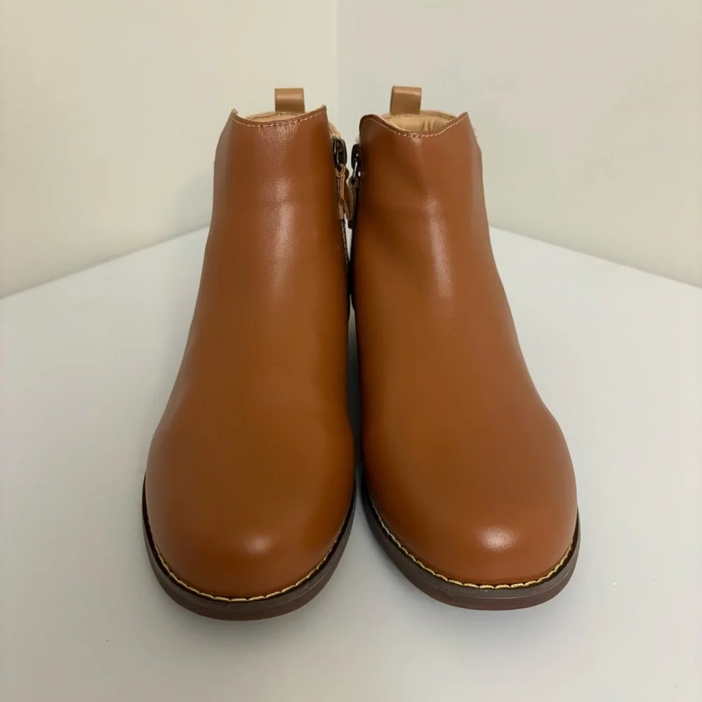 Spenco Dove Creek Ankle Boots Women’s Size 8.5W Wide Brown Leather Upper